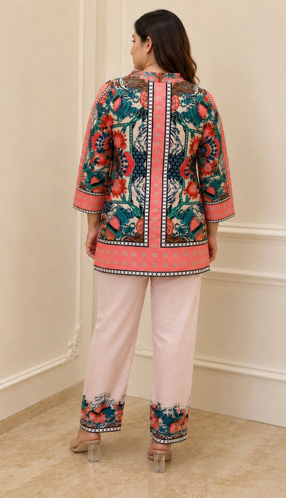 Women crape printed coord set